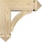 Ekena Millwork Thorton Arts and Crafts Rough Sawn Bracket w/ Offset Brace, Douglas Fir, 6"W x 16"D x 16"H BKT0604X16X16THR03RDF - alternate 3